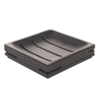 Soap Dish Square Black Soap Holder Gedy QU11-14